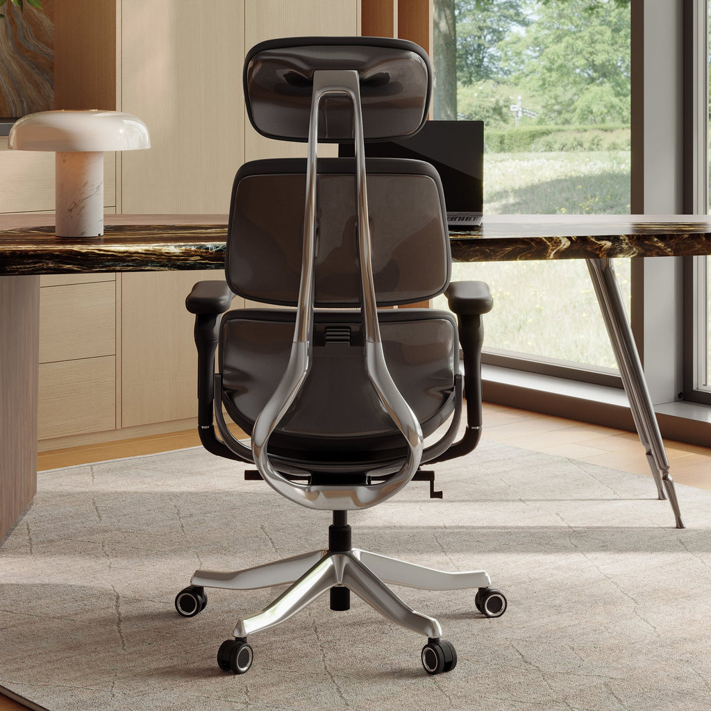Ergonomic Executive Office Chair - PU Leather 4D Armrests Self-Adapting