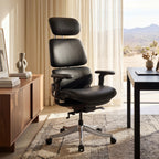Ergonomic Executive Office Chair - PU Leather 4D Armrests Self-Adapting