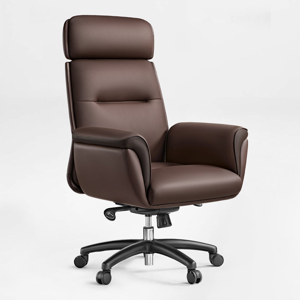 Microfiber Leather Executive Office Chair with Adjustable Headrest