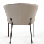 Upholstered Arm Dining Chair, Set of 1, Dark Gray