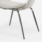 Velvet Dining Chair, Set of 1, Off-White