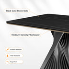 Rectangular Dining Table with Bench, Natural Wood