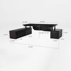 Electric Height-Adjustable Standing Desk, Classic, Black