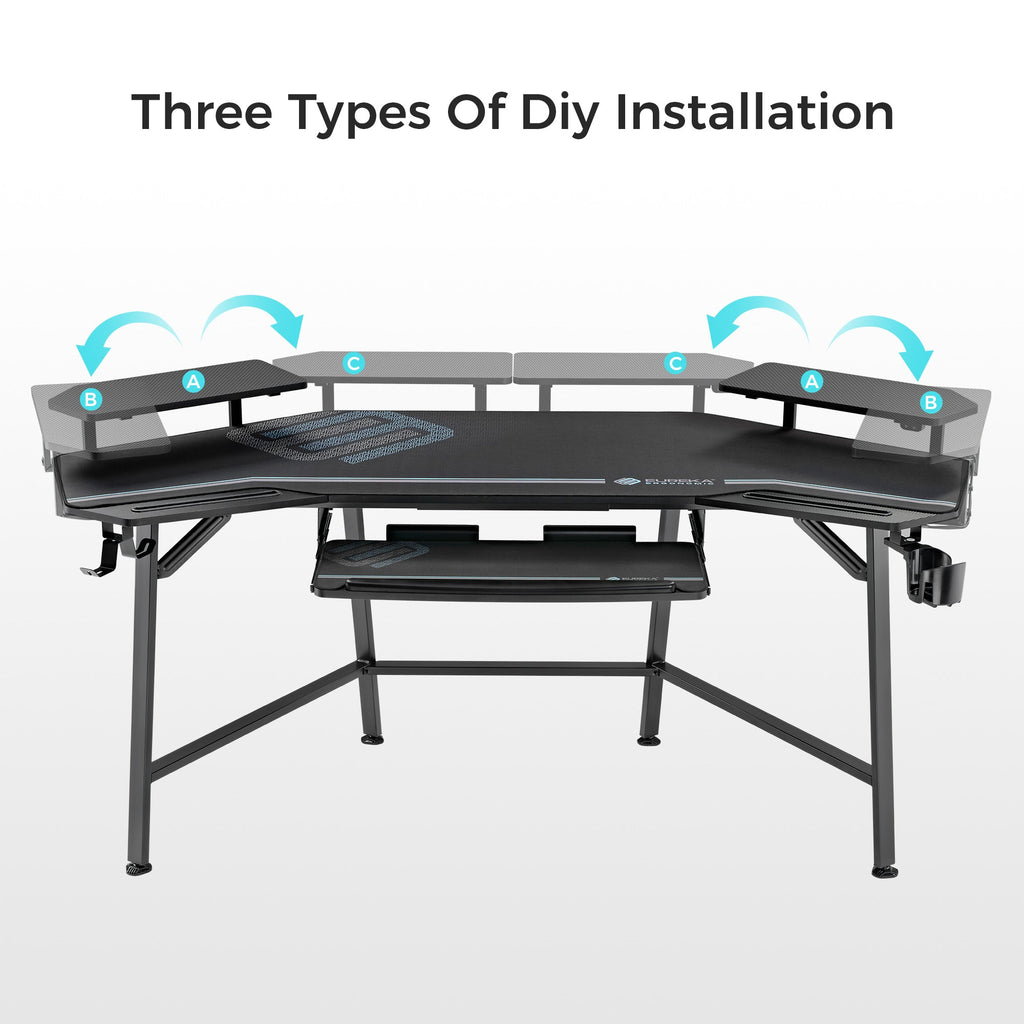 Wing-Shaped Studio Desk (73x23)