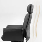 Microfiber Leather Executive Office Chair with Adjustable Headrest