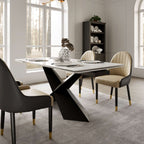 Oval Dining Table with Upholstered Bench, Gray