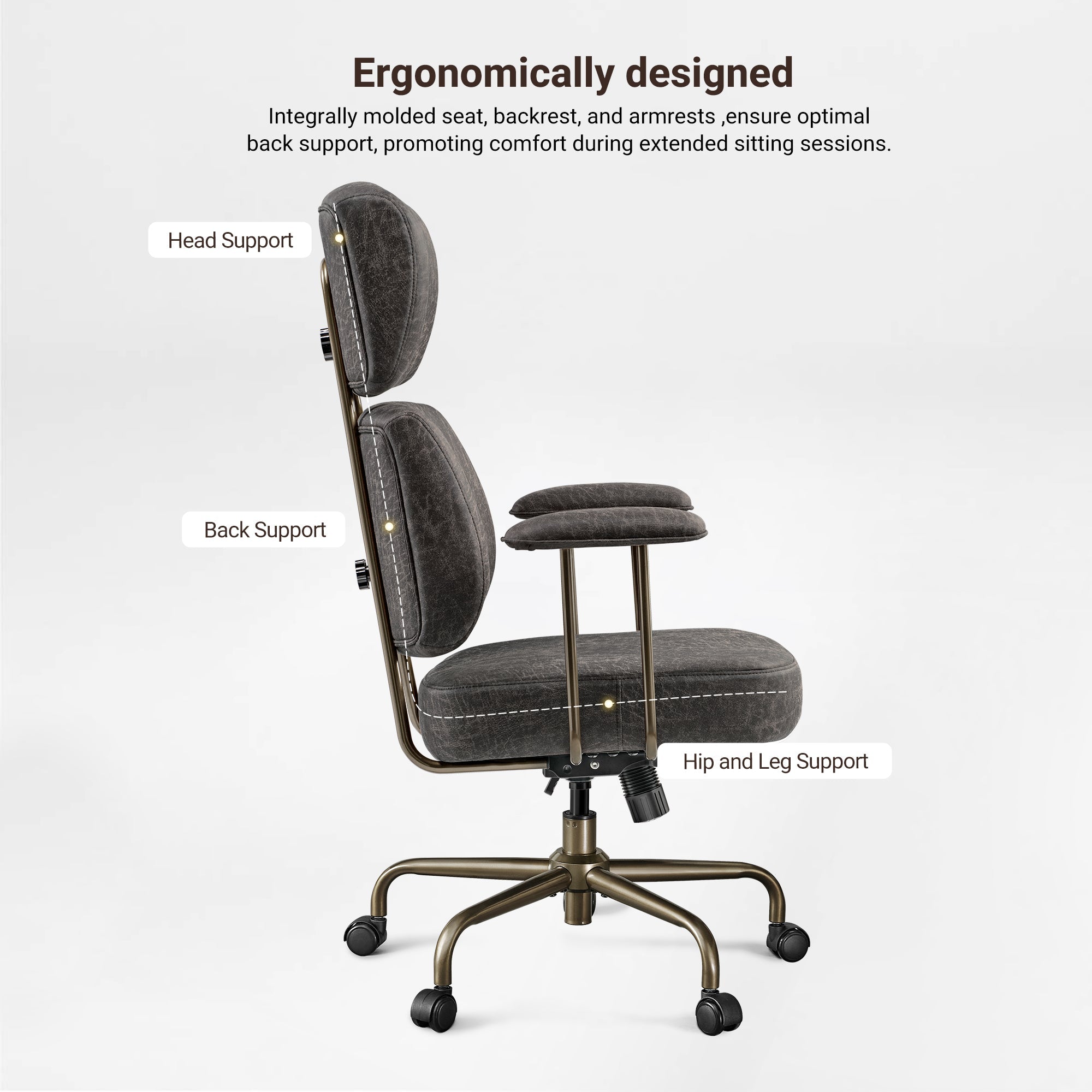 High Back Office Chair - Ultra Soft Cushion Adjustable