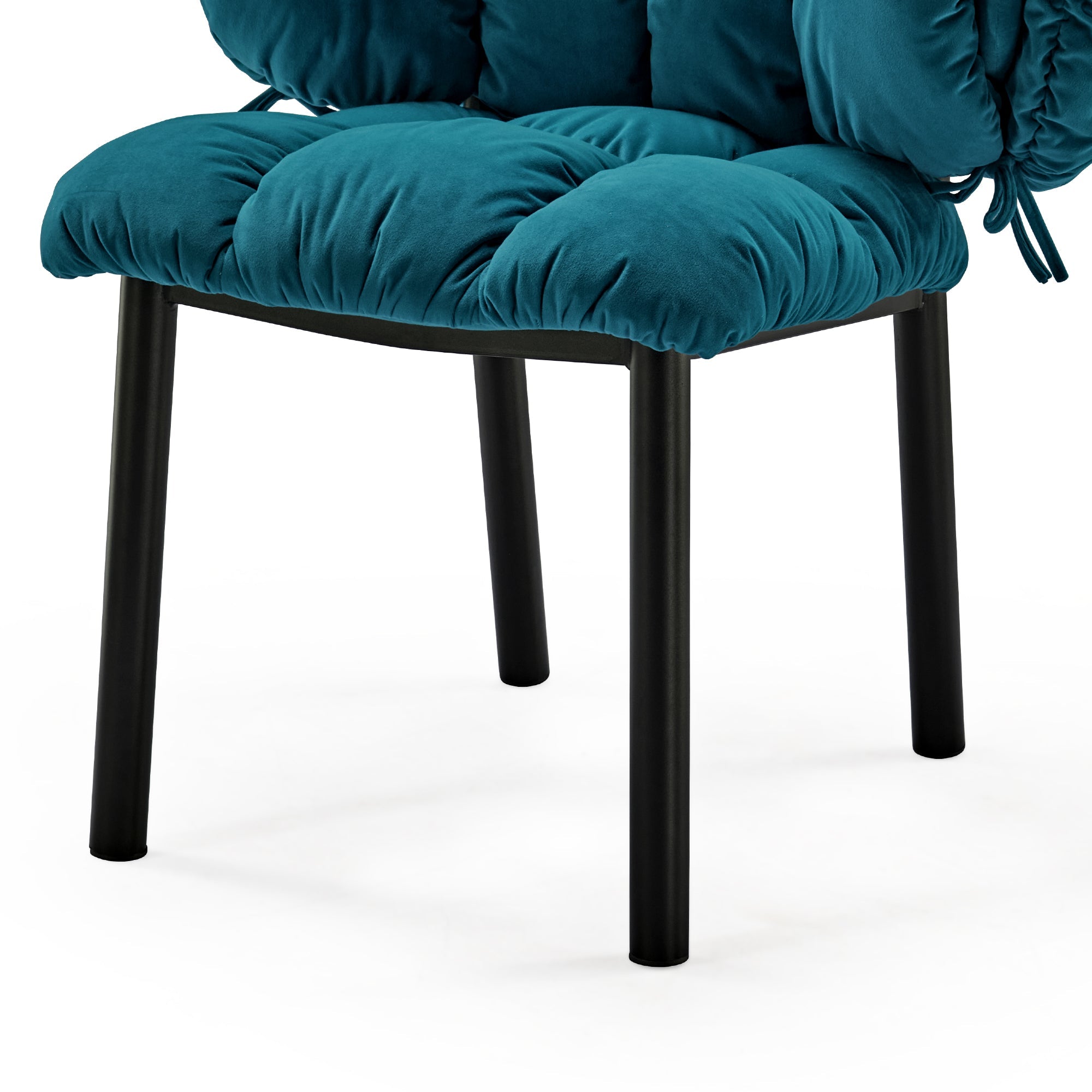 Velvet Dining Side Chair, Set of 1, Red and Green