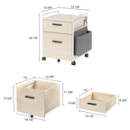 23'' Rolling File Cabinet with Drawer