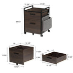 23'' Rolling File Cabinet with Drawer
