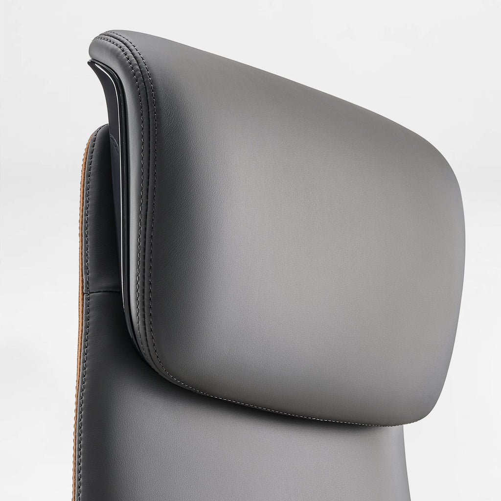 Genuine Leather Executive Office Chair - Butterfly Design High Back
