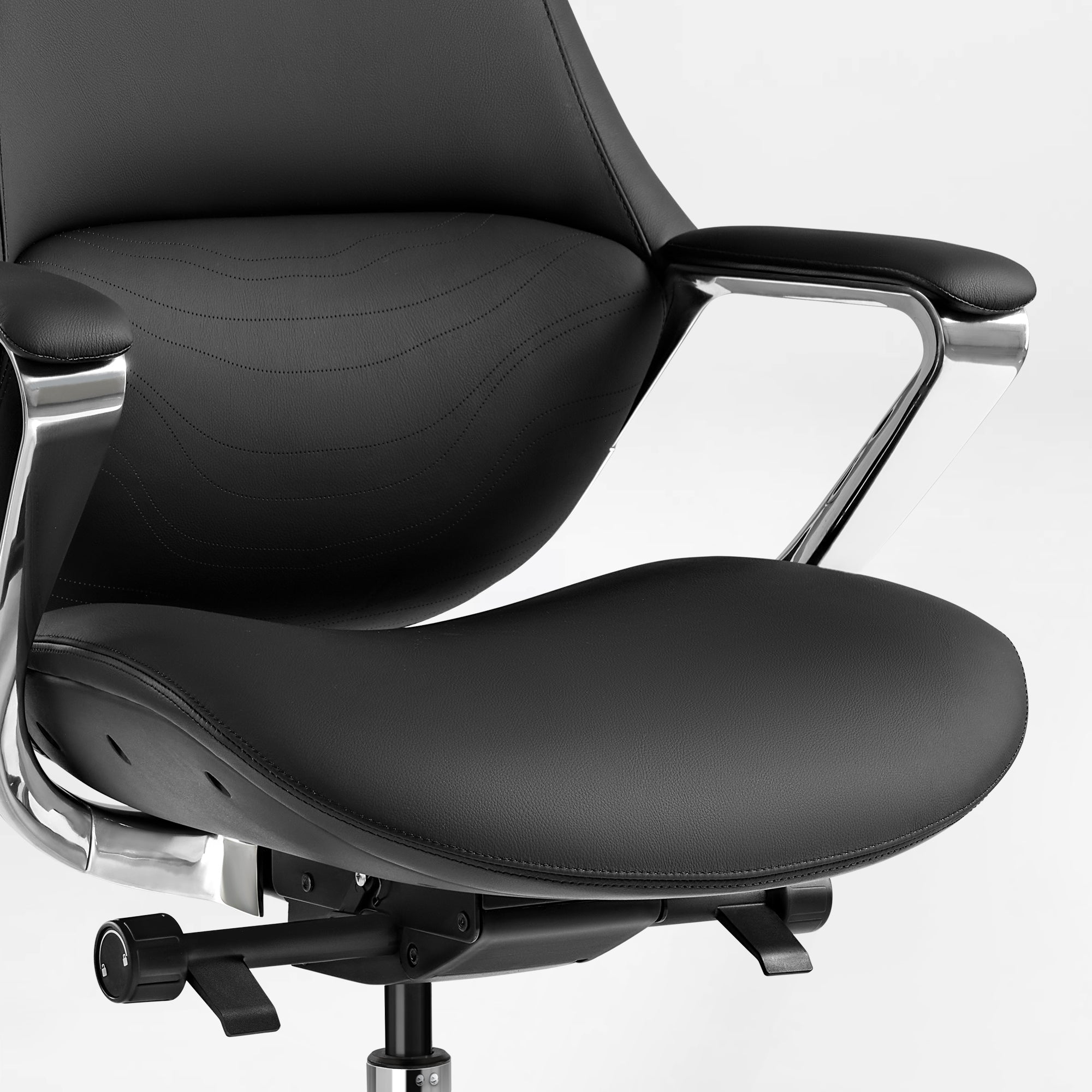 Silicone Leather Executive Office Chair - Clean Lines Home Office