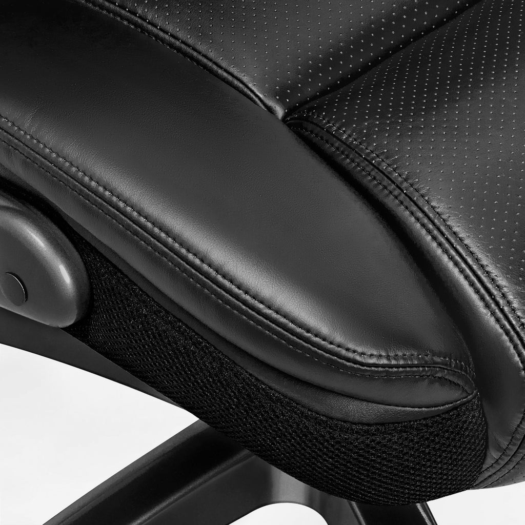 Faux Leather Home Office Chair - Ergonomic Cream