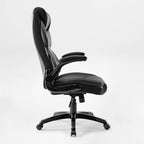 Faux Leather Home Office Chair - Ergonomic Cream