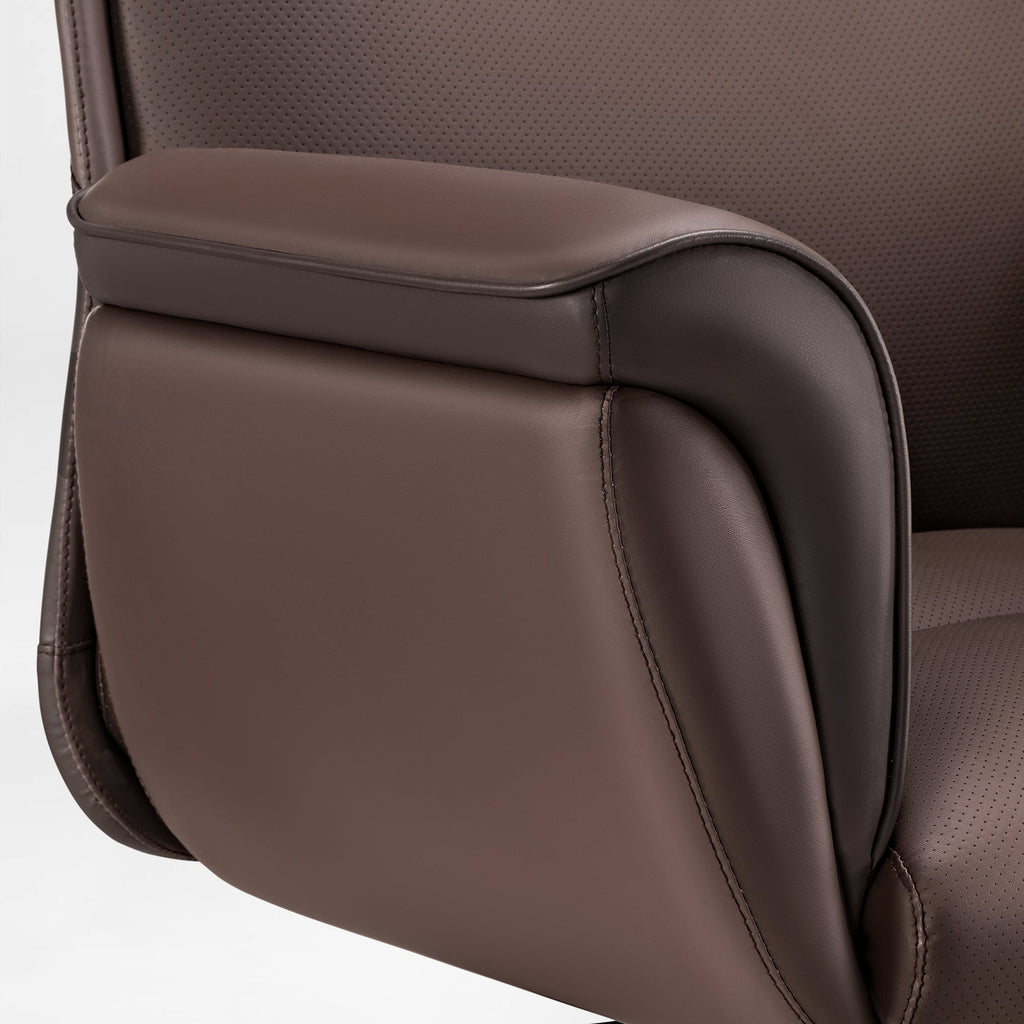 Microfiber Leather Executive Office Chair with Adjustable Headrest