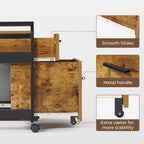 23'' Rolling File Cabinet with Drawer