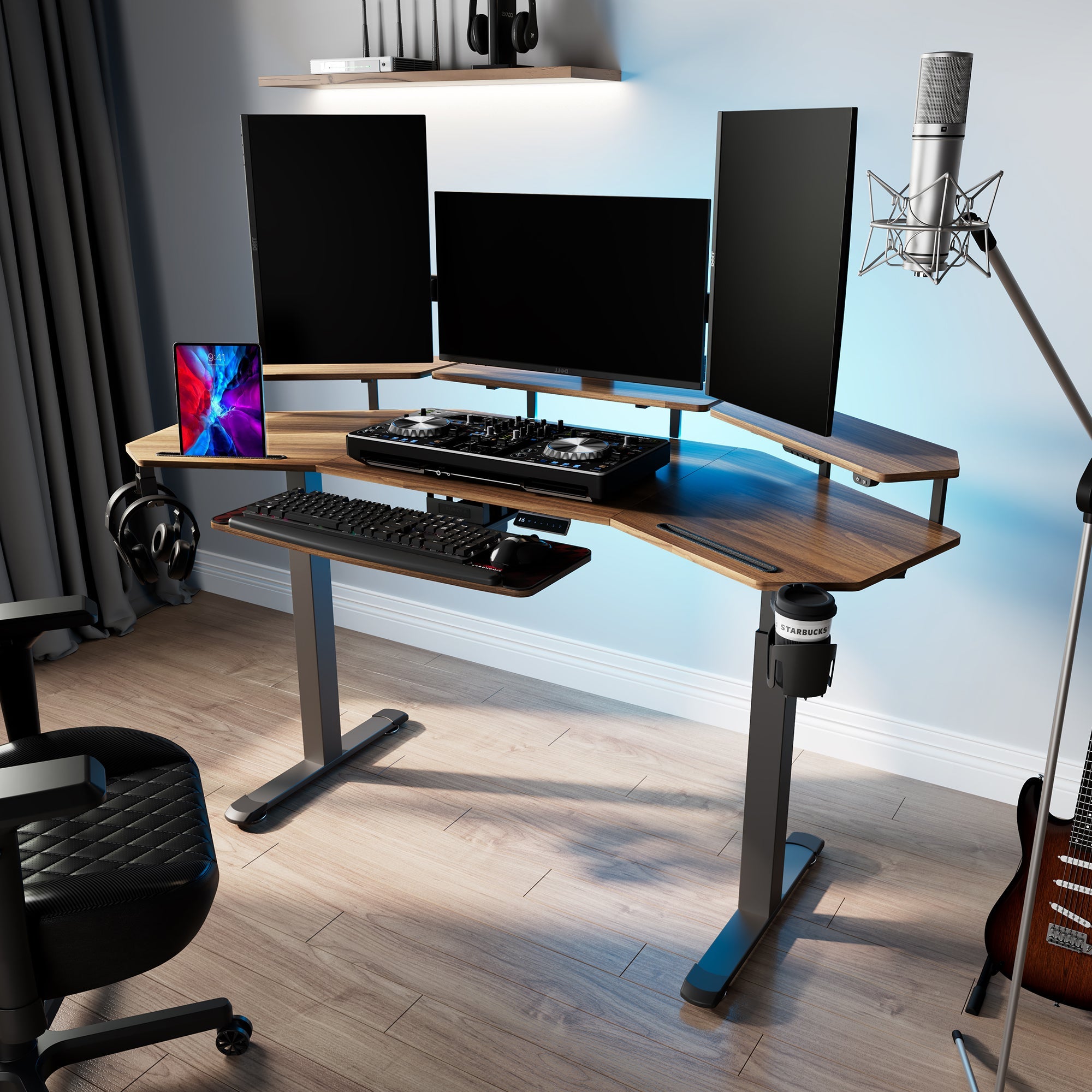 Wing-Shaped Standing Desk (72x23)