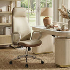 Faux Leather Executive Ergonomic Office Chair - Contoured Spine Support