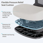 Ergonomic Office Chair - 3D Adaptive Lumbar Support Adjustable