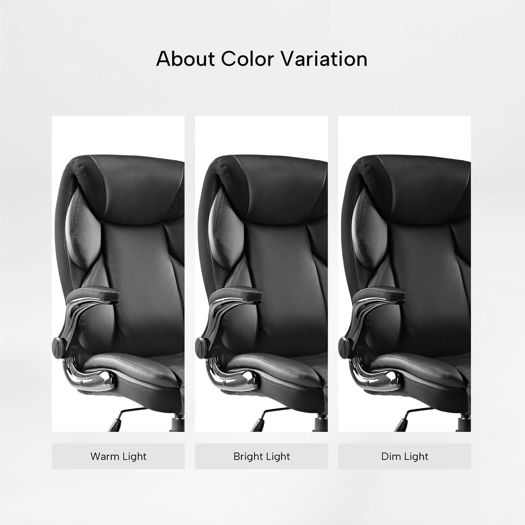 Faux Leather Home Office Chair - Ergonomic Cream