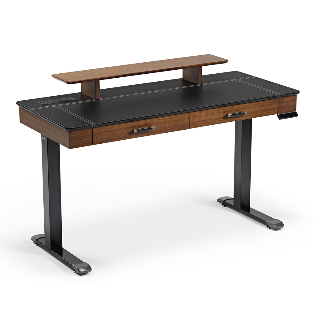 Faux Saddle Leather Adjustable Standing Desk (55x23)