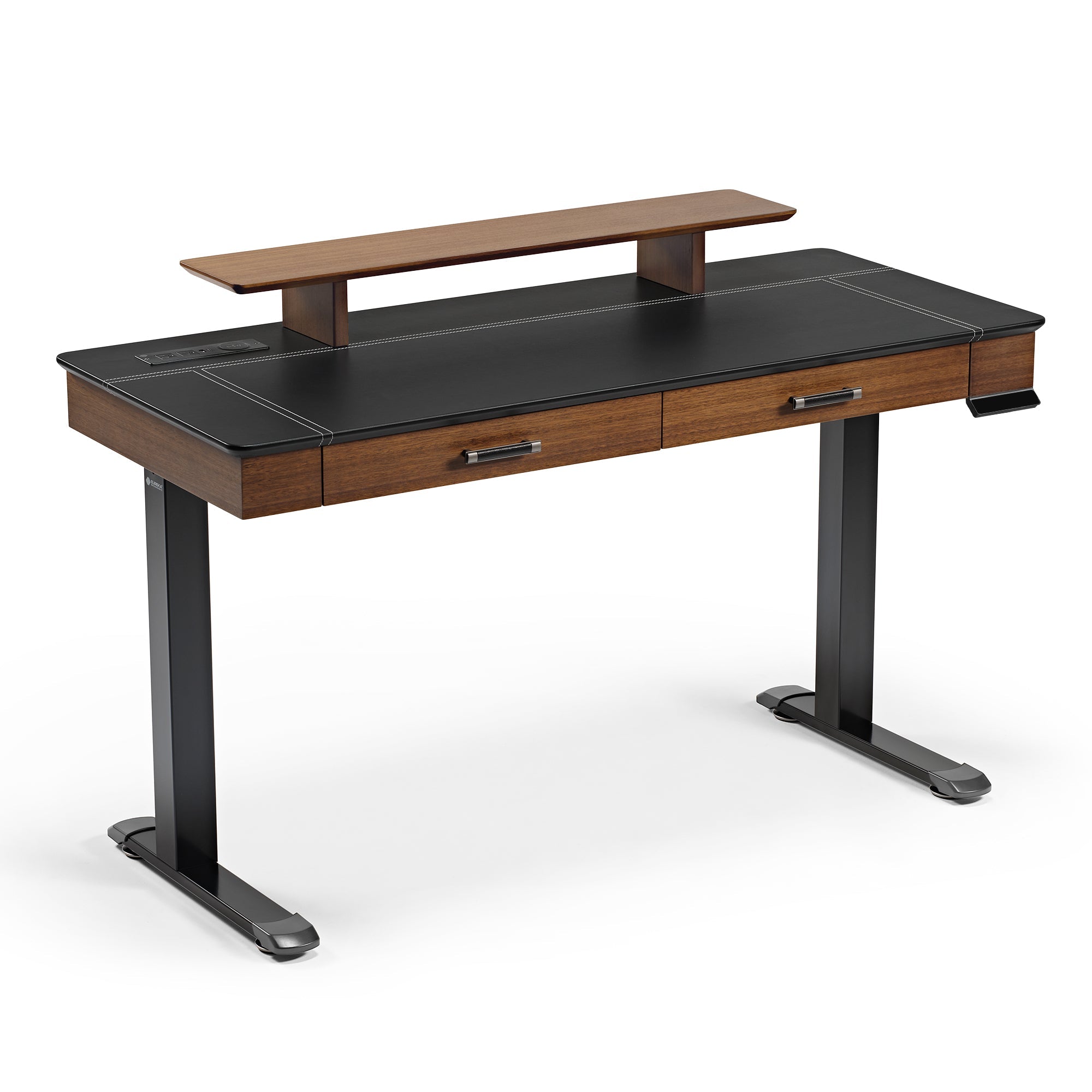 Faux Saddle Leather Adjustable Standing Desk (55x23)