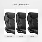 Faux Leather Home Office Chair - Ergonomic Cream