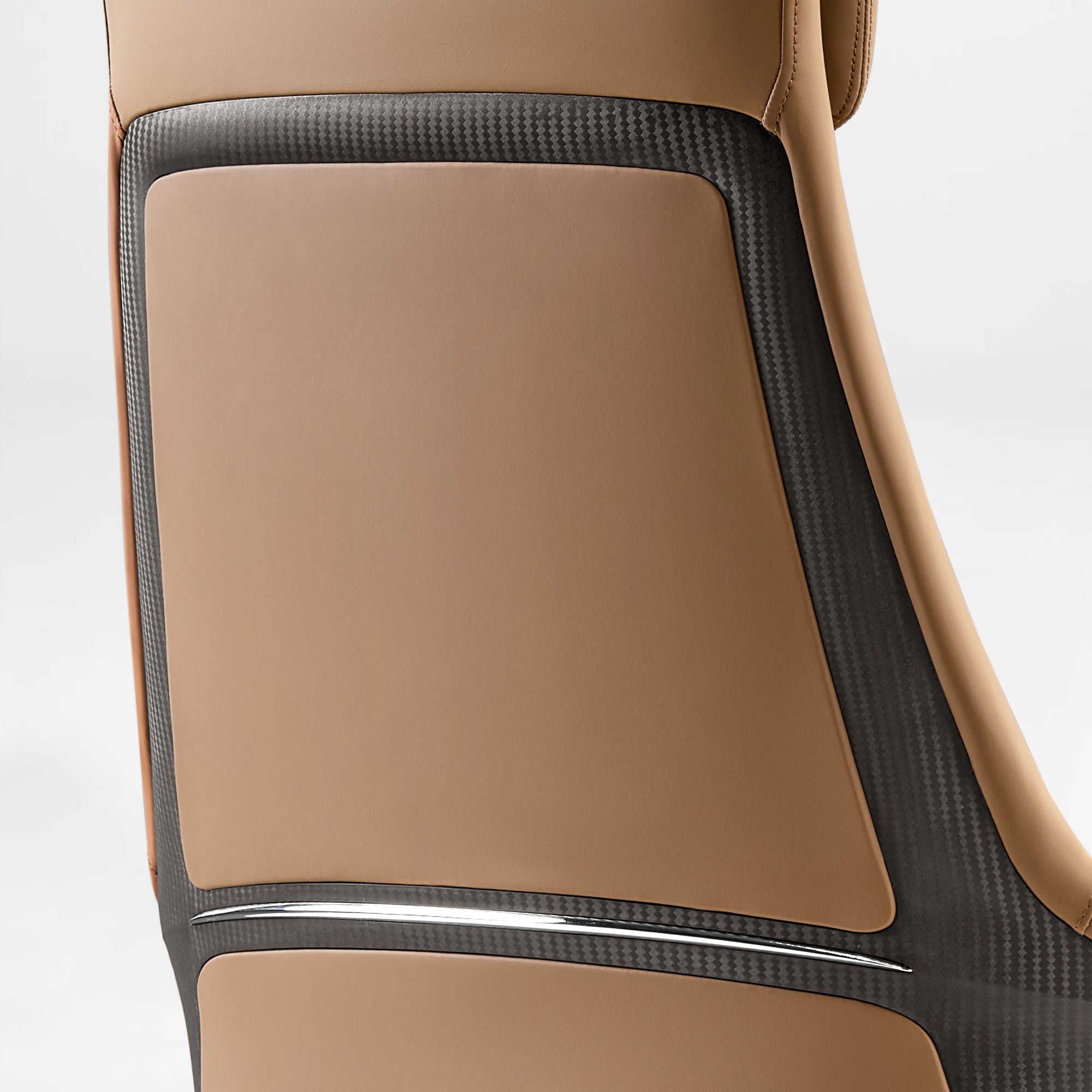 Genuine Leather Executive Office Chair - Leather & Metal Luxury