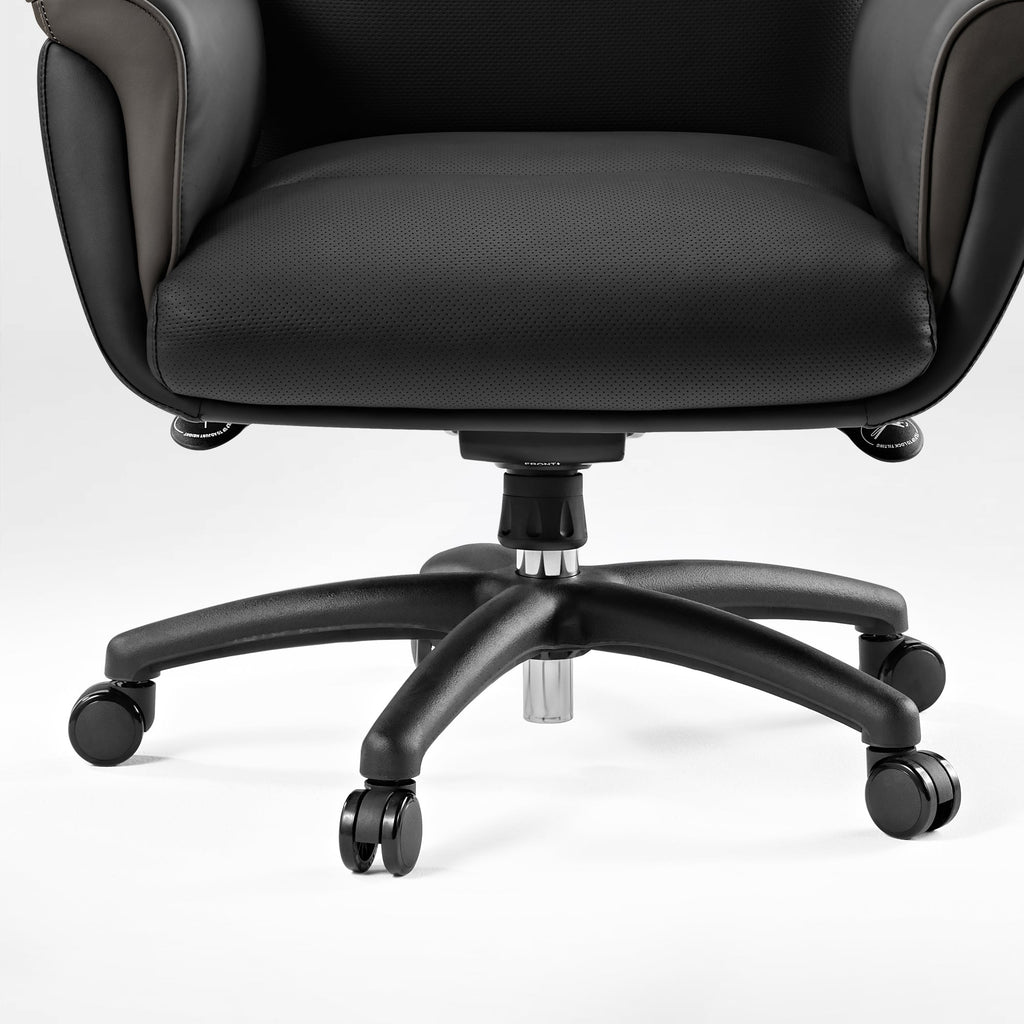 Microfiber Leather Executive Office Chair with Adjustable Headrest