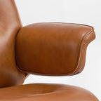 Genuine Leather Executive Office Chair - Classic Ergonomic Design