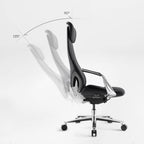 Genuine Leather Executive Office Chair - Butterfly Design High Back