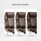 Faux Leather Home Office Chair - Ergonomic Cream