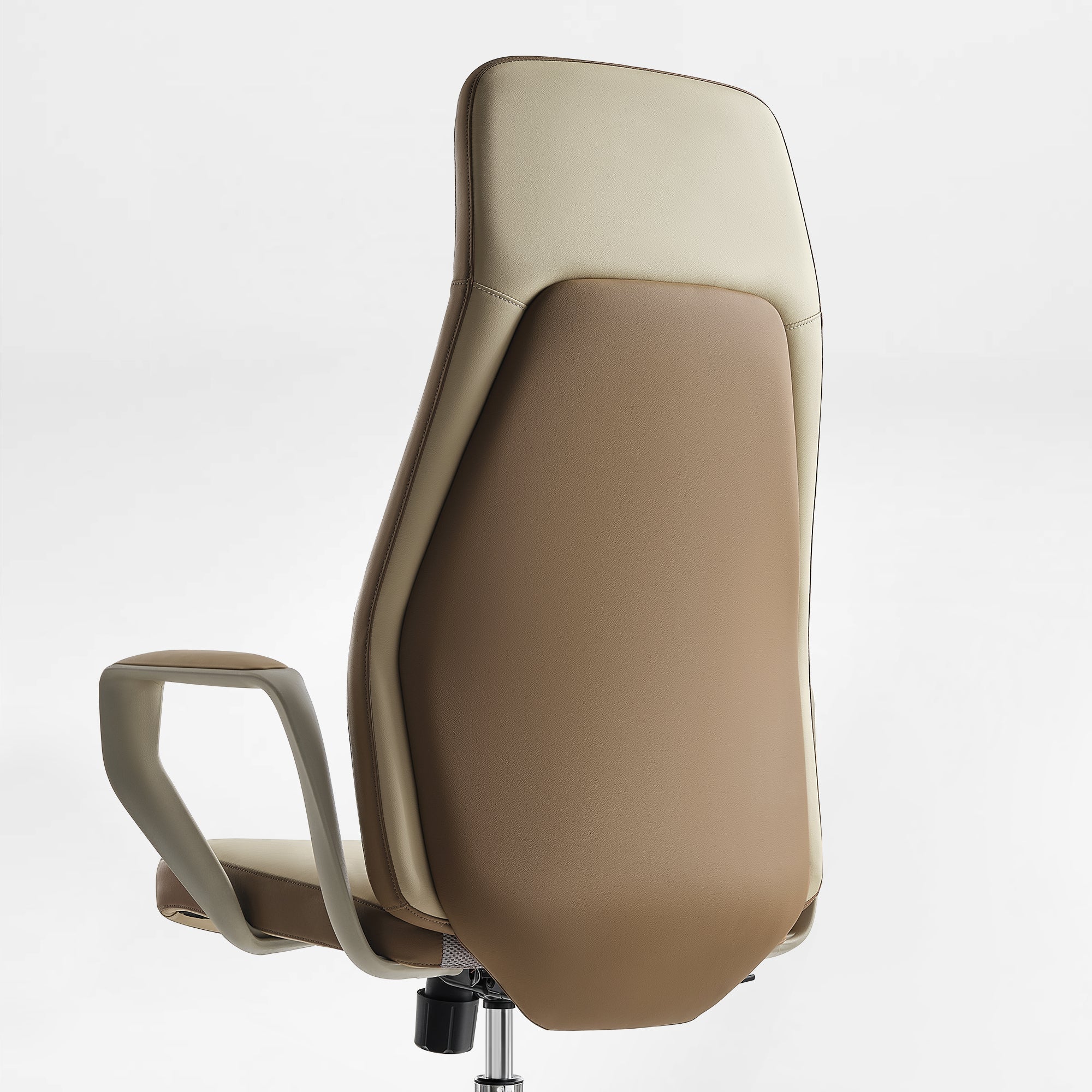 Faux Leather Executive Ergonomic Office Chair - Contoured Spine Support