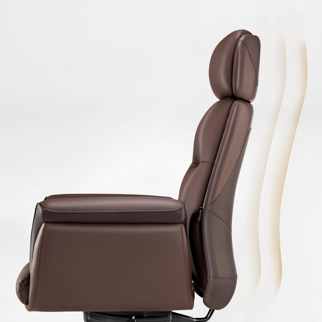 Microfiber Leather Executive Office Chair with Adjustable Headrest