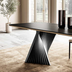 Rectangular Dining Table with Bench, Natural Wood