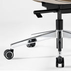 Solid Wood Arm Task Office Chair - Retro PU Leather