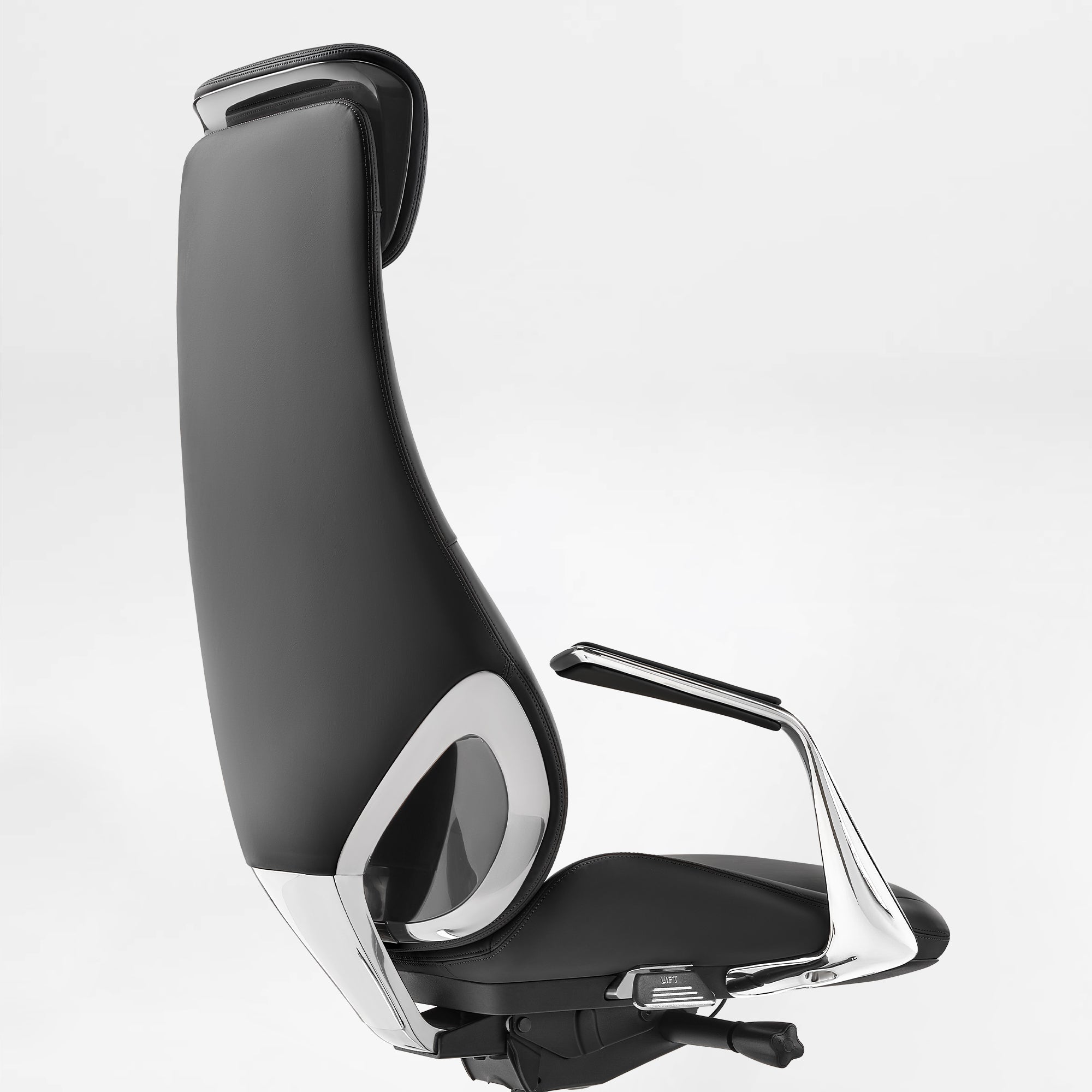 Genuine Leather Executive Office Chair - Butterfly Design High Back