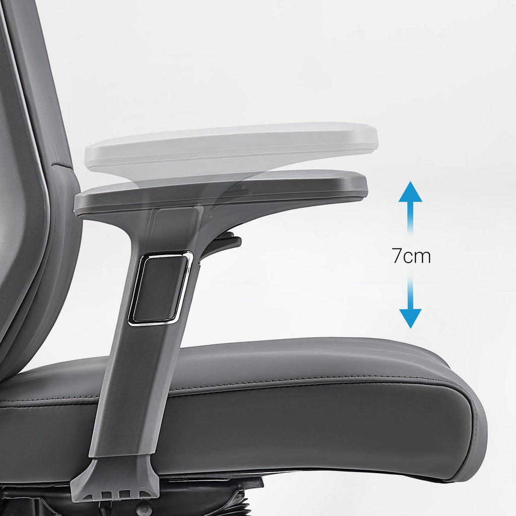 Microfiber Leather Office Chair - Dual-Layer Contoured Ergonomic