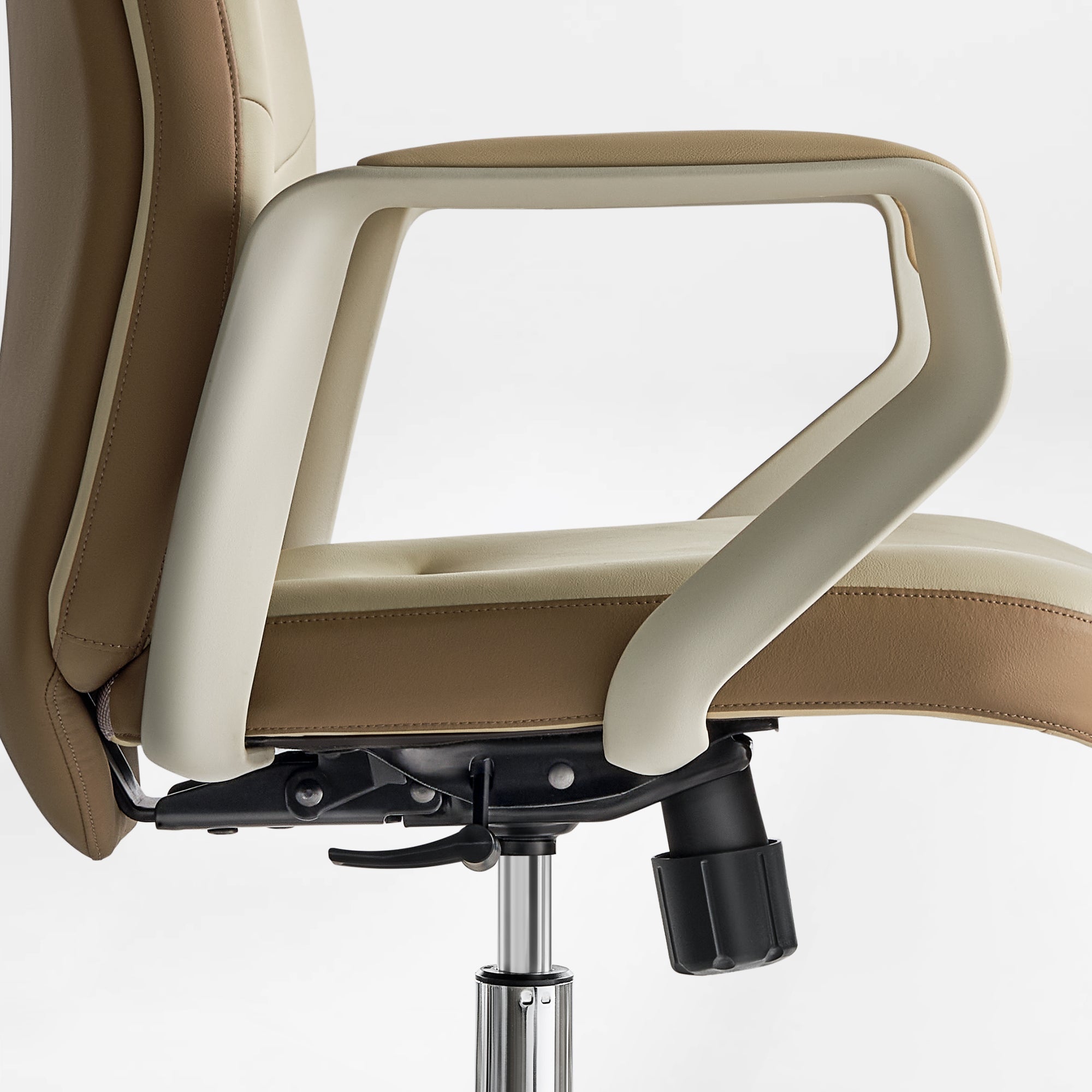 Faux Leather Executive Ergonomic Office Chair - Contoured Spine Support