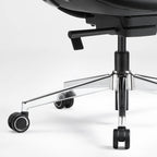 Solid Wood Arm Task Office Chair - Retro PU Leather