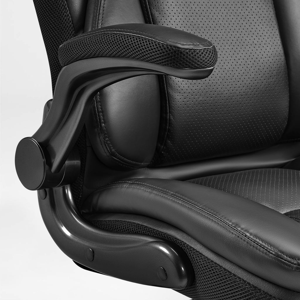 Faux Leather Home Office Chair - Ergonomic Cream