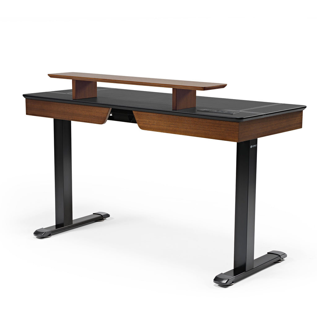 Faux Saddle Leather Adjustable Standing Desk (55x23)