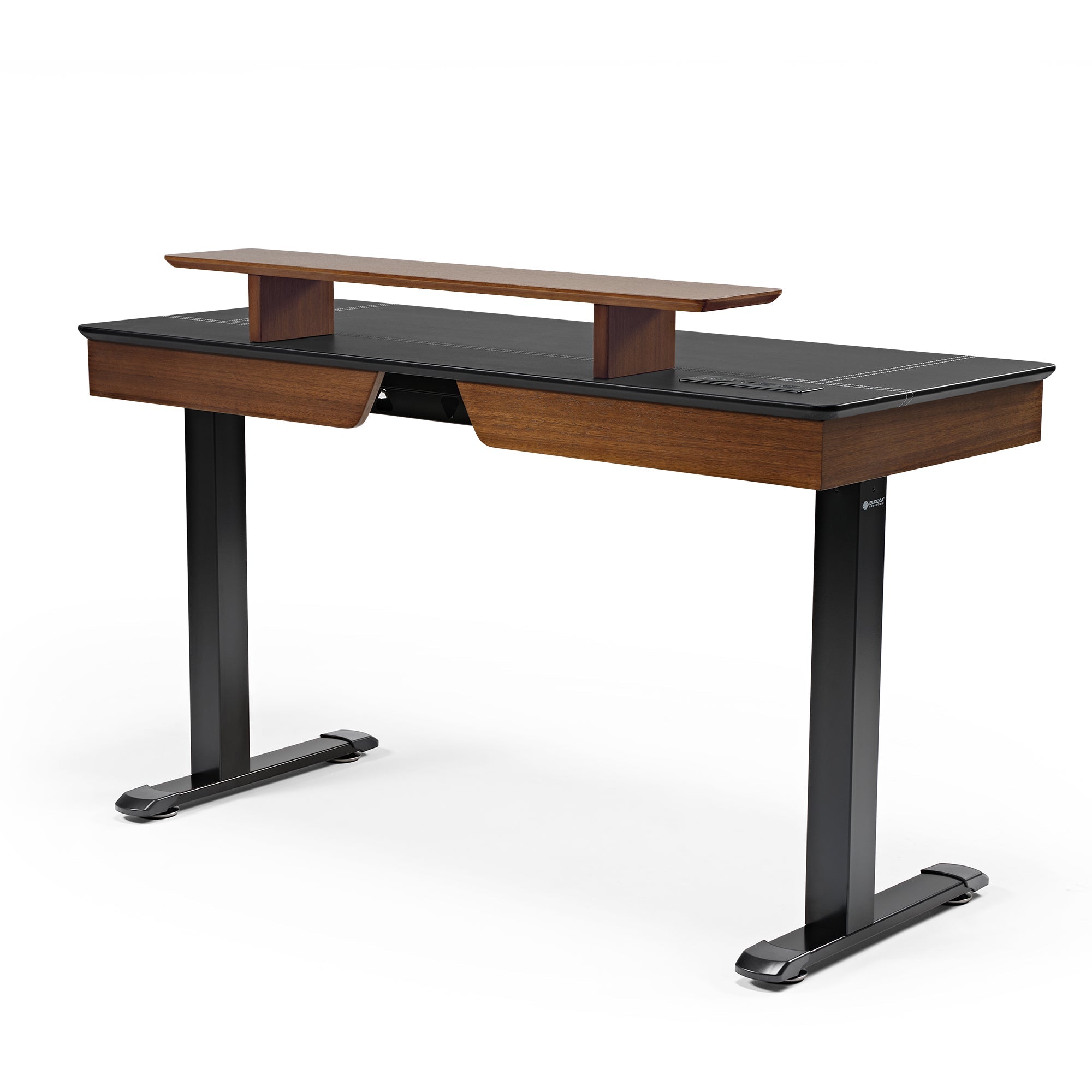 Faux Saddle Leather Adjustable Standing Desk (55x23)