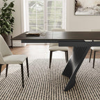 Extendable Rectangular Dining Table, White