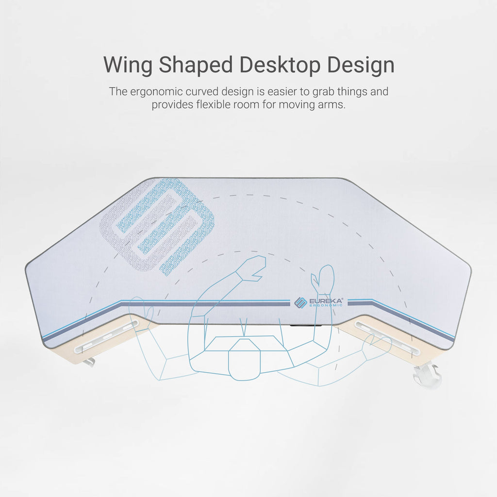 Wing-Shaped Studio Desk (73x23)
