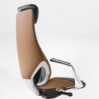 Genuine Leather Executive Office Chair - Butterfly Design High Back