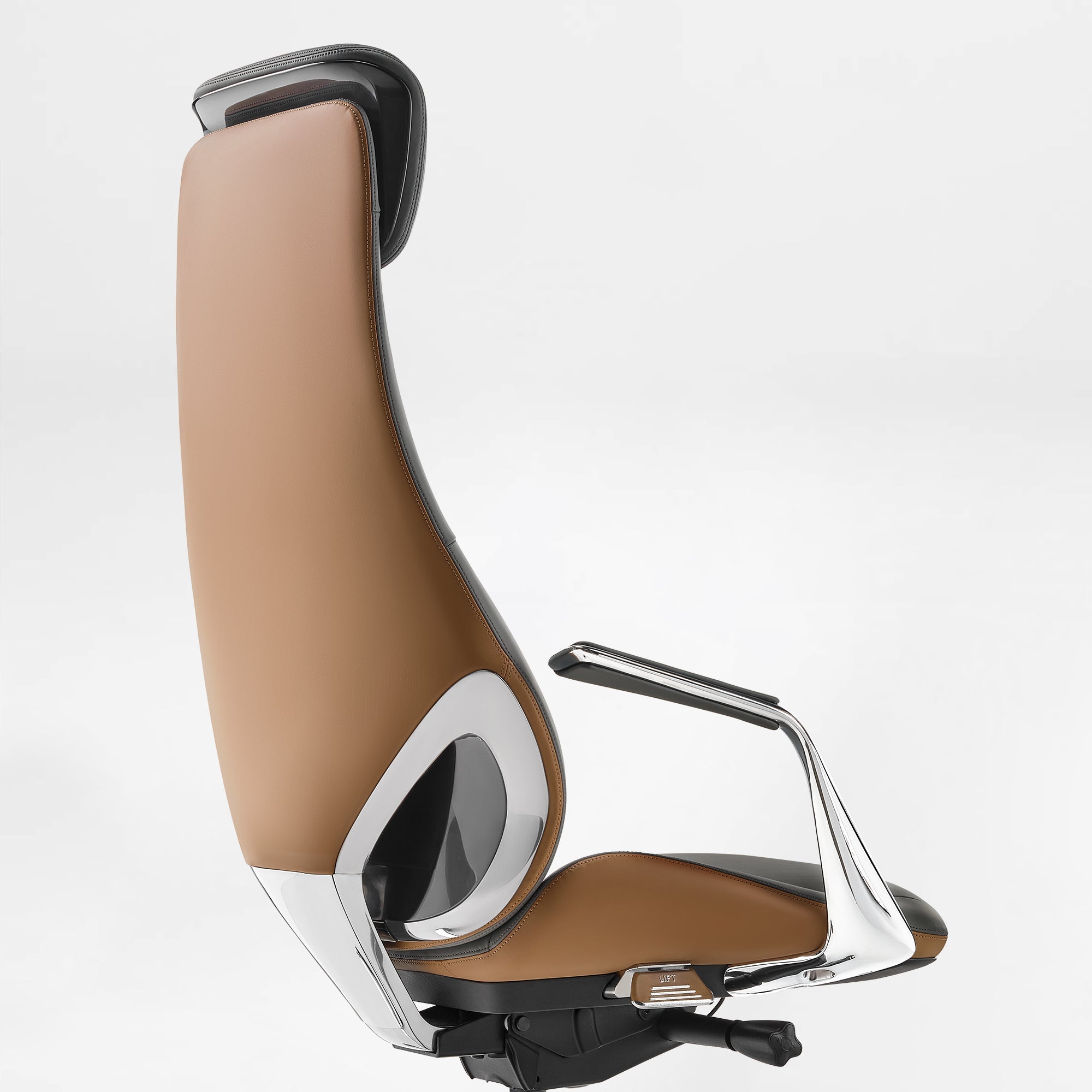 Genuine Leather Executive Office Chair - Butterfly Design High Back