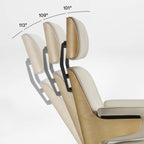 Genuine Leather Executive Office Chair - Classic Ergonomic Design
