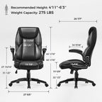 Faux Leather Home Office Chair - Ergonomic Cream