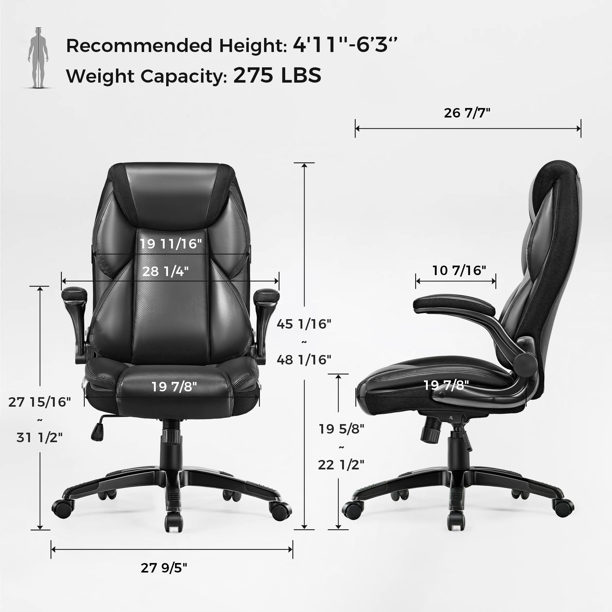 Faux Leather Home Office Chair - Ergonomic Cream